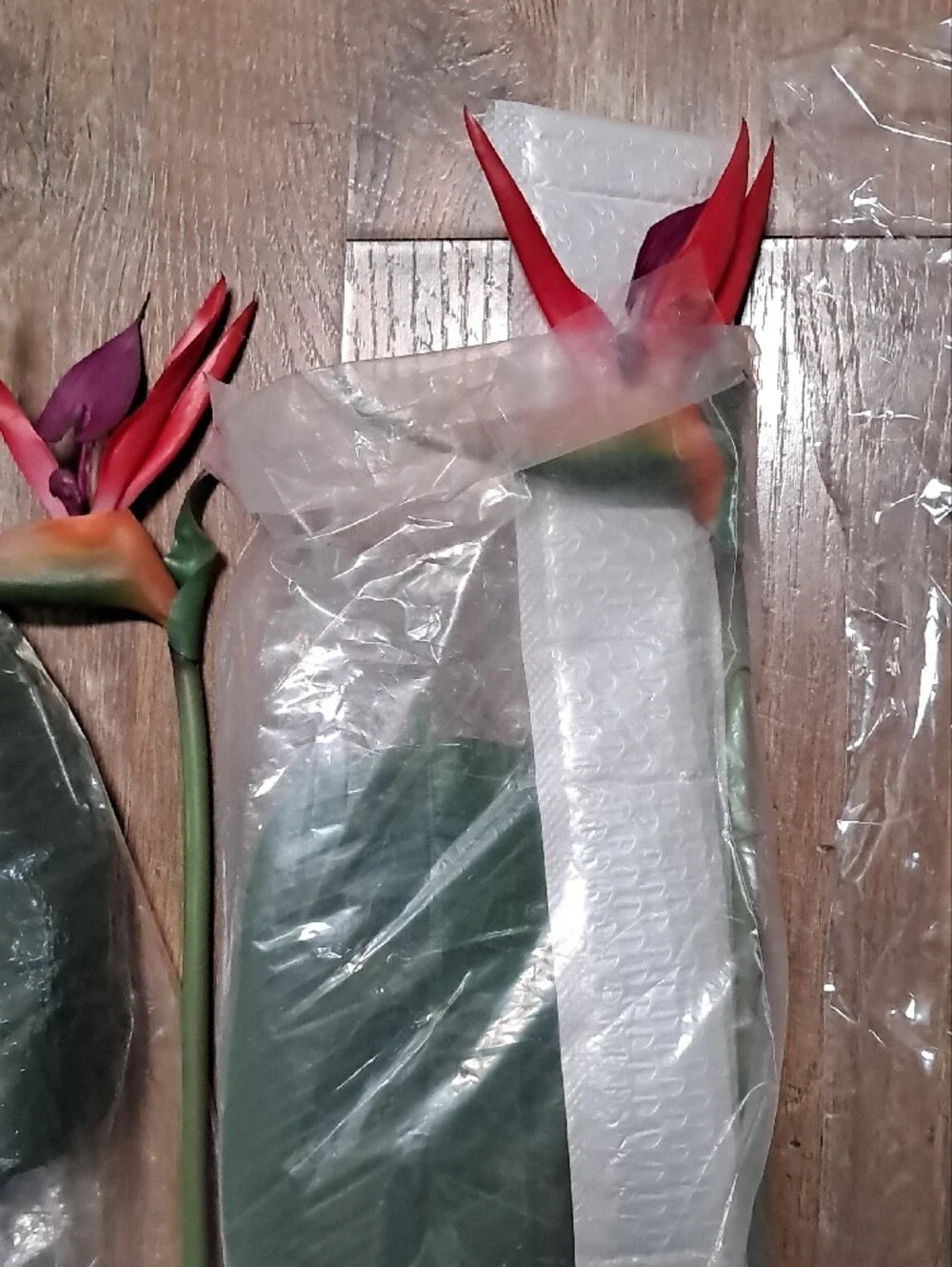 Artificial Bird of Paradise Flower Stems - Vibrant Orange & Pink